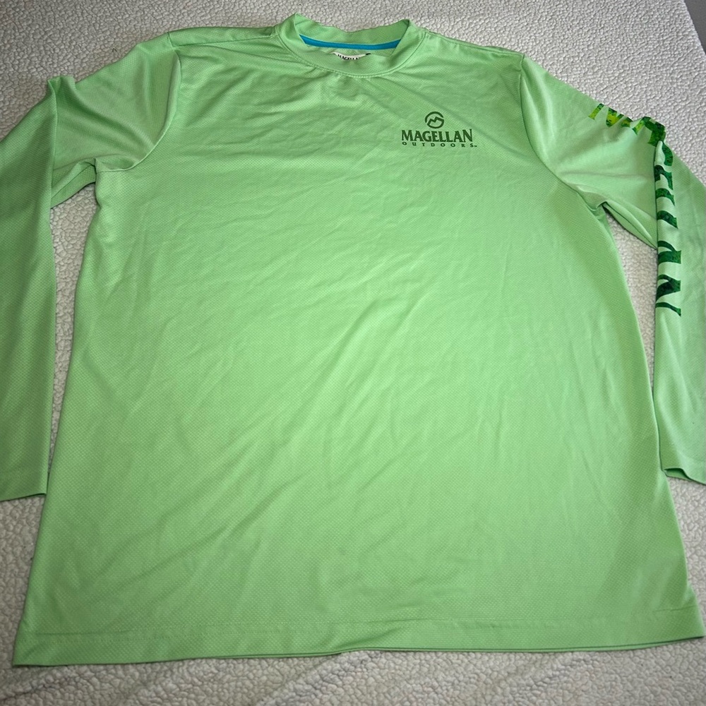Magellan Outdoors Men's Long Sleeve Performance Tee - Lime